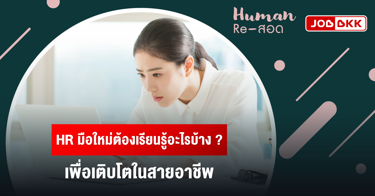 หางาน,สมัครงาน,งาน,HR มือใหม่ต้องเรียนรู้อะไรบ้าง เพื่อเติบโตในสายอาชีพ